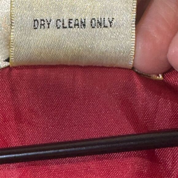 ICE Red Silk Paisley Sheer Bell Sleeve Ruffle Blouse M Y2K Romantic Boho Fairy - Picture 5 of 8